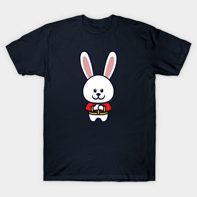 Cute Bunny Cartoon T-Shirt by garistipis